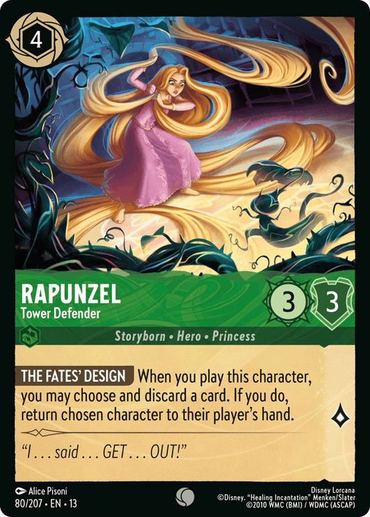 Rapunzel - Tower Defender 080/207 — Disney Lorcana Attack of the Vine! English non-foil card front