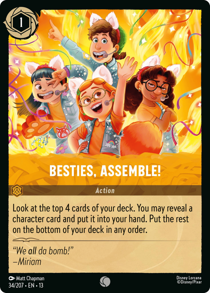 Besties, Assemble! 034/207 — Disney Lorcana Attack of the Vine! English non-foil card front