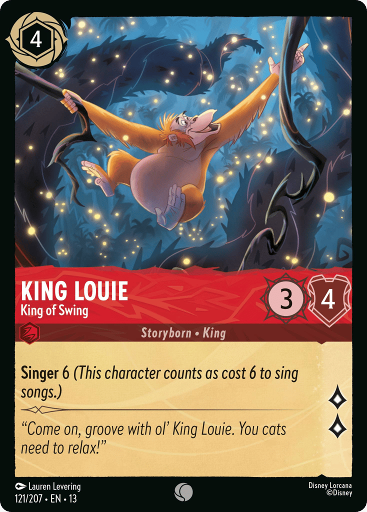 King Louie - King of Swing 121/207 — Disney Lorcana Attack of the Vine! English non-foil card front