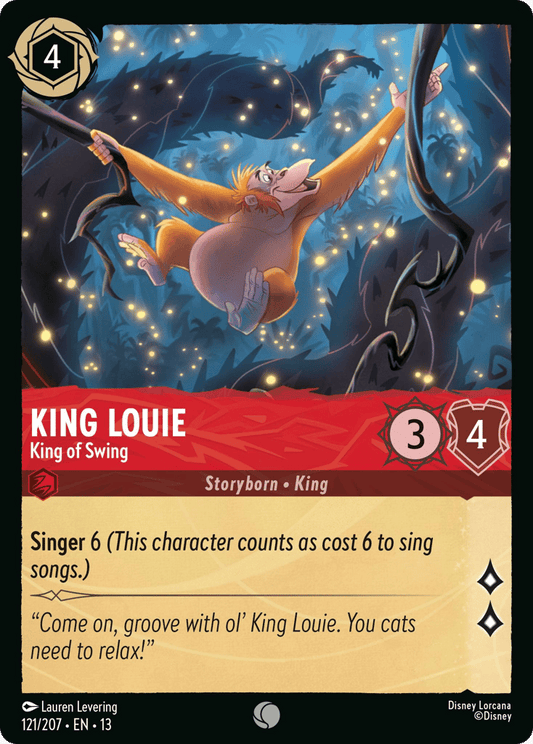 King Louie - King of Swing 121/207 — Disney Lorcana Attack of the Vine! English non-foil card front