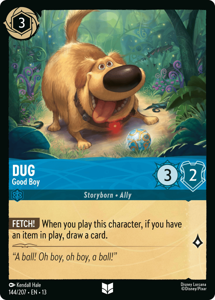 Dug - Good Boy 144/207 — Disney Lorcana Attack of the Vine! English non-foil card front
