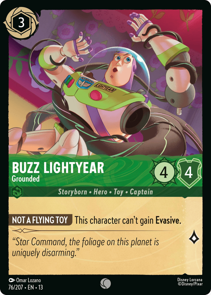 Buzz Lightyear - Grounded 076/207 — Disney Lorcana Attack of the Vine! English non-foil card front