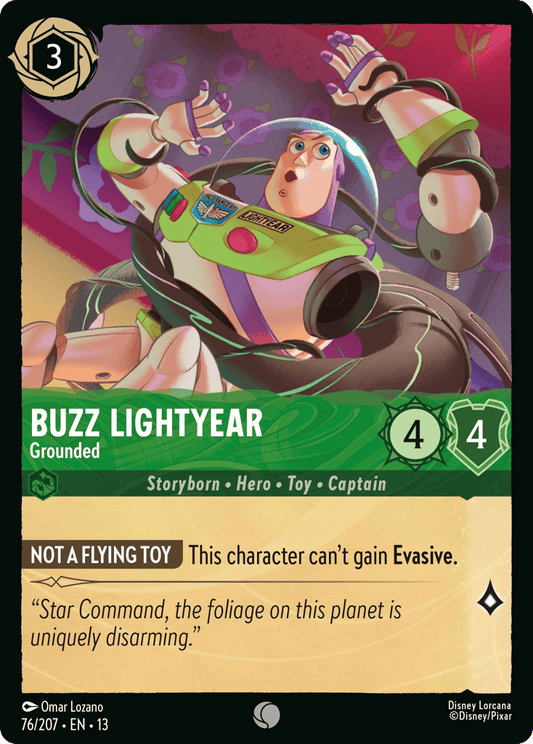 Buzz Lightyear - Grounded 076/207 — Disney Lorcana Attack of the Vine! English non-foil card front
