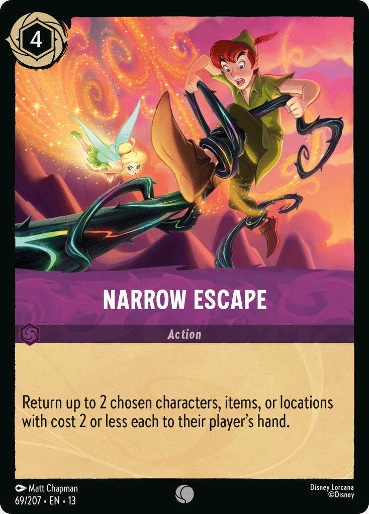 Narrow Escape 069/207 — Disney Lorcana Attack of the Vine! English non-foil card front