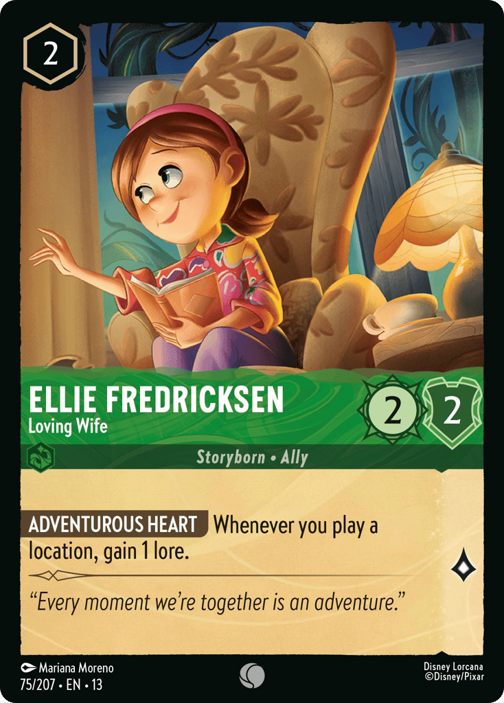 Ellie Fredricksen - Loving Wife 075/207 — Disney Lorcana Attack of the Vine! English non-foil card front