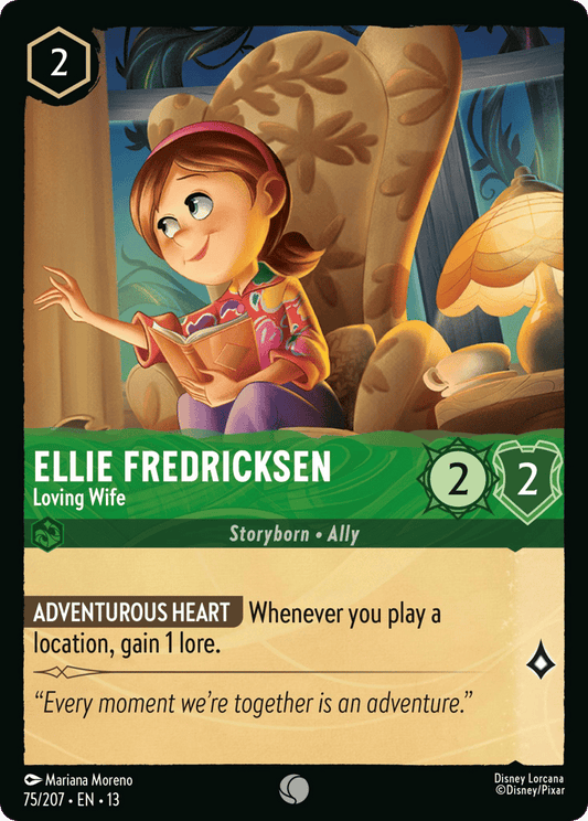 Ellie Fredricksen - Loving Wife 075/207 — Disney Lorcana Attack of the Vine! English non-foil card front