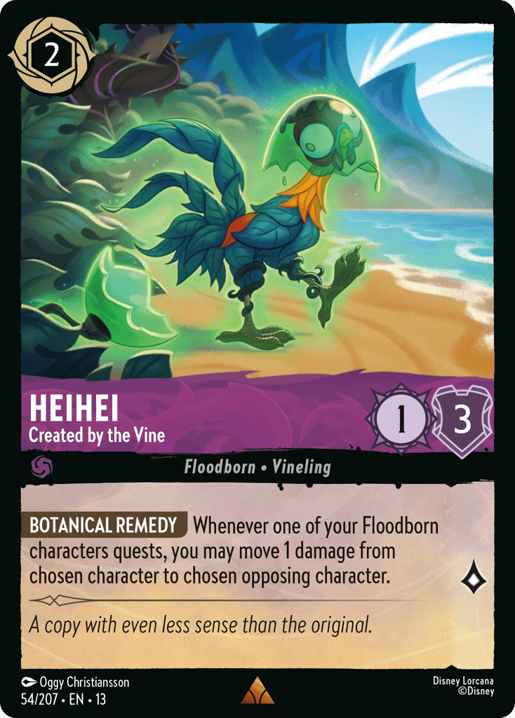 HeiHei - Created by the Vine 054/207 — Disney Lorcana Attack of the Vine! English non-foil card front