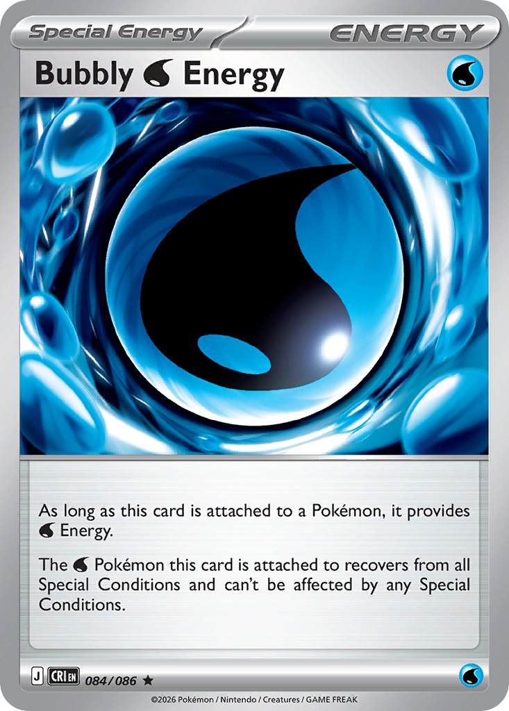 Bubbly Water Energy 084/086 – Pokémon Chaos Rising – Holo