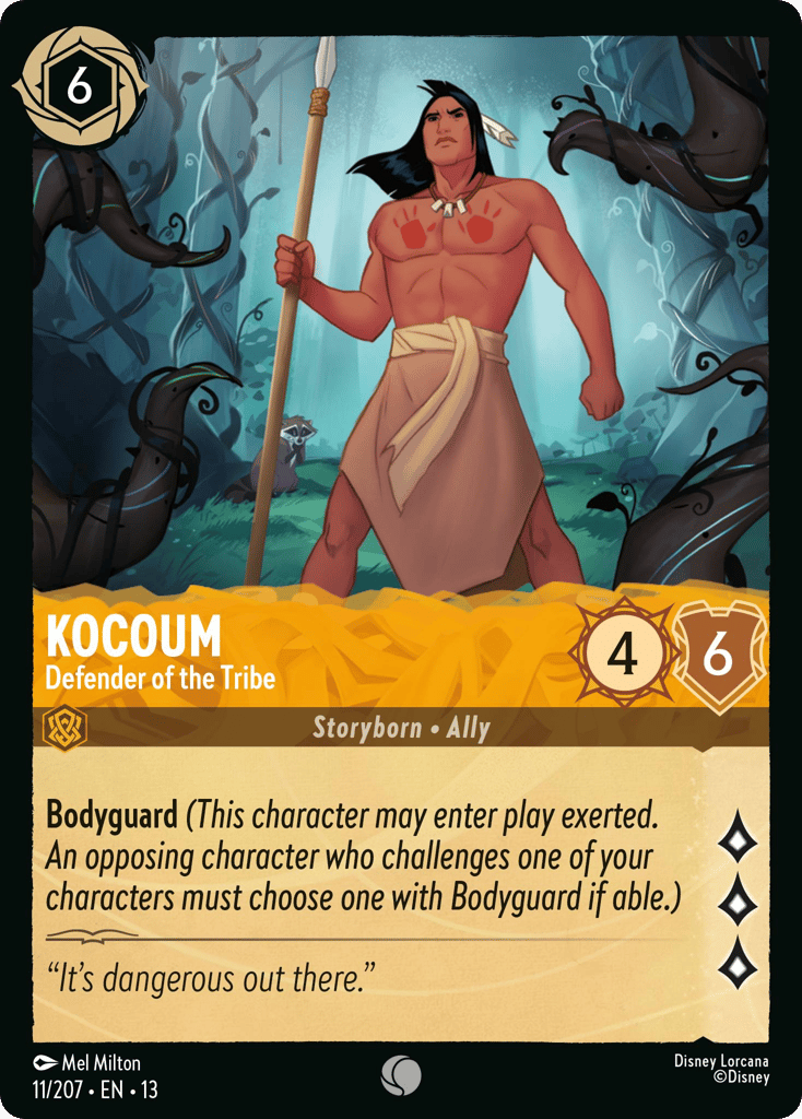 Kocoum - Defender of the Tribe 011/207 — Disney Lorcana Attack of the Vine! non-foil English card
