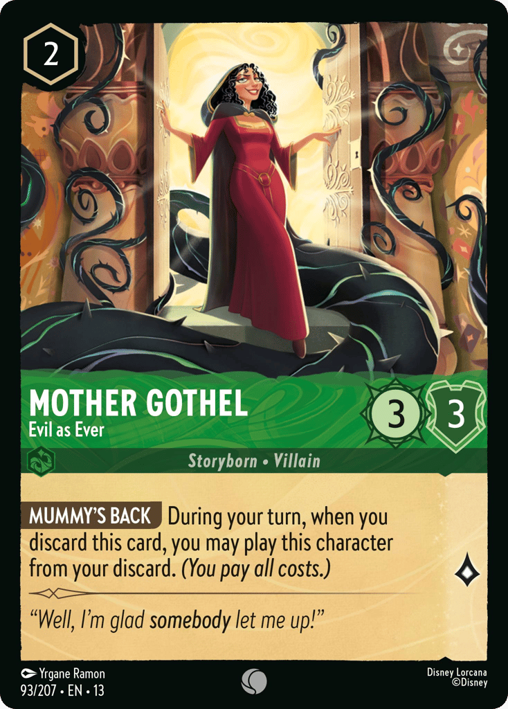 Mother Gothel - Evil as Ever 093/207 — Disney Lorcana Attack of the Vine! English non-foil card front