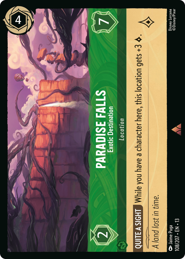 Paradise Falls - Exotic Destination 108/207 — Disney Lorcana Attack of the Vine! non-foil English card