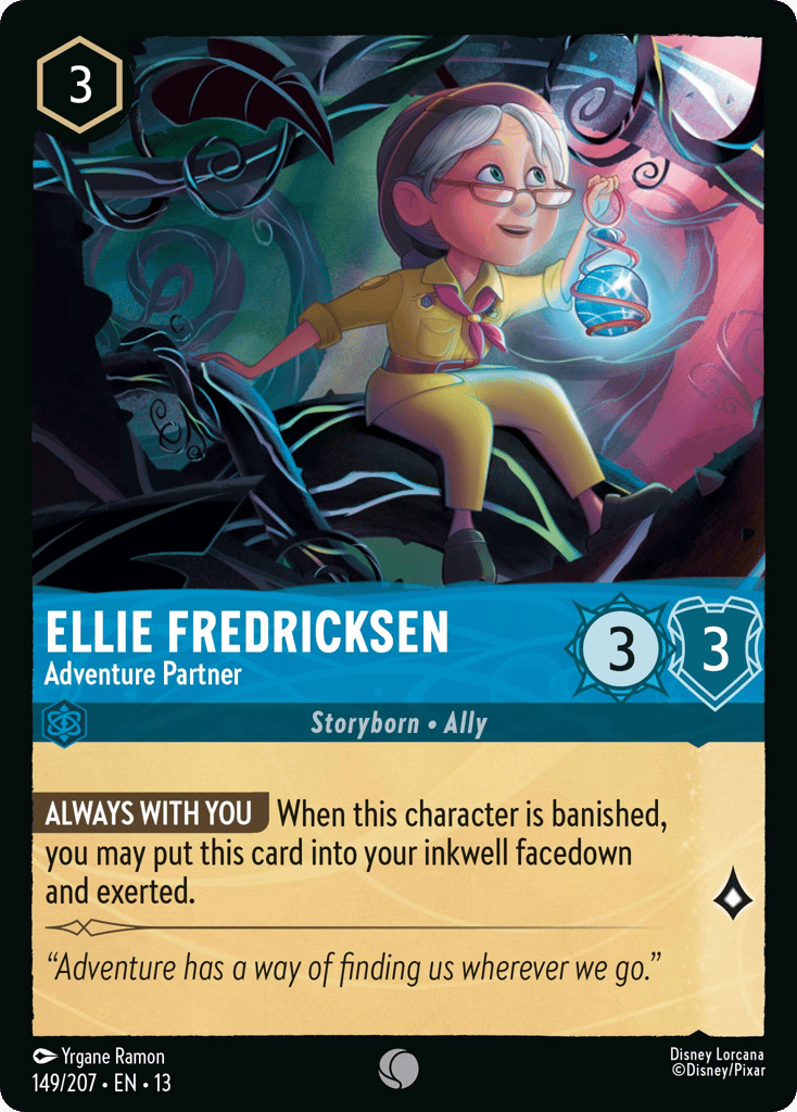 Ellie Fredricksen - Adventure Partner 149/207 — Disney Lorcana Attack of the Vine! English non-foil card front