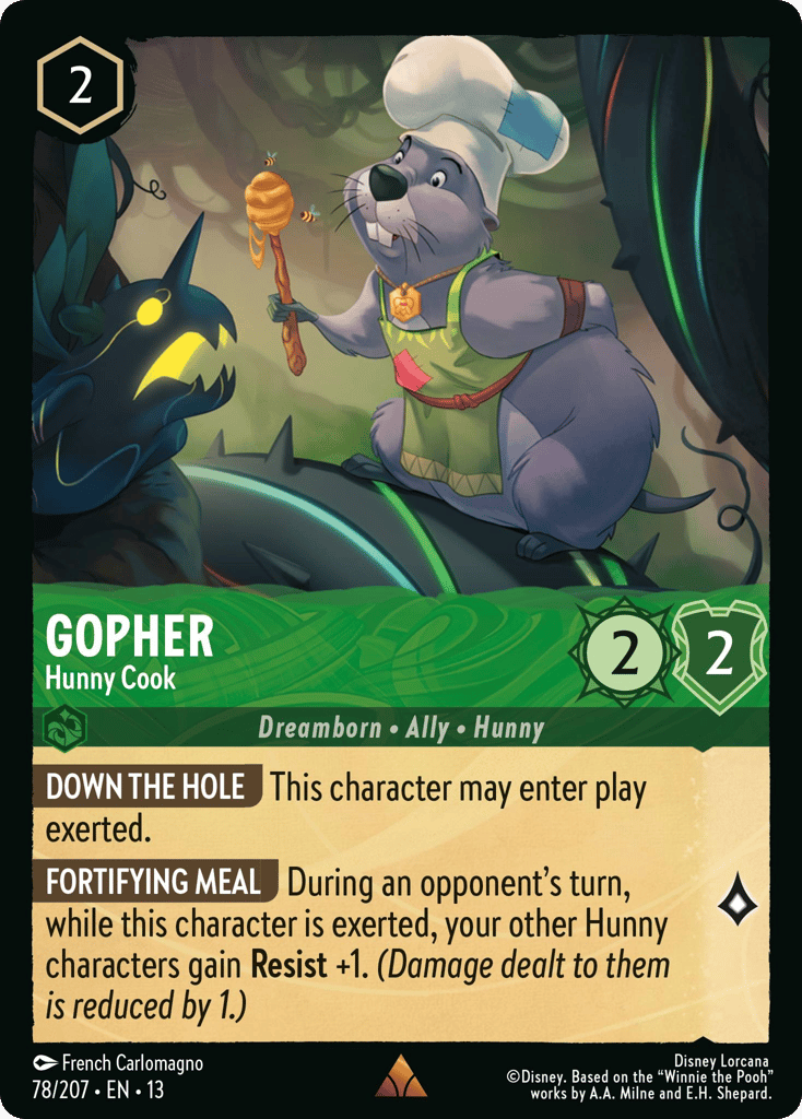 Gopher - Hunny Cook 078/207 — Disney Lorcana Attack of the Vine! non-foil English card