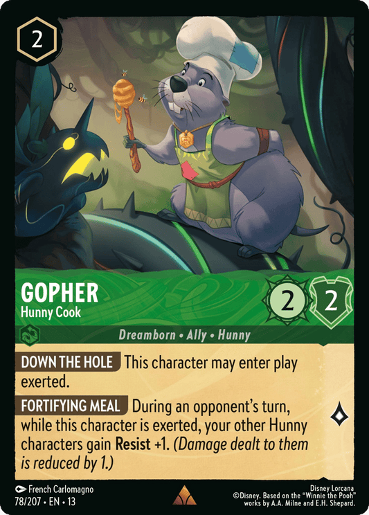 Gopher - Hunny Cook 078/207 — Disney Lorcana Attack of the Vine! non-foil English card