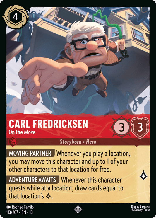 Carl Fredricksen - On the Move 113/207 — Disney Lorcana Attack of the Vine! English non-foil card front