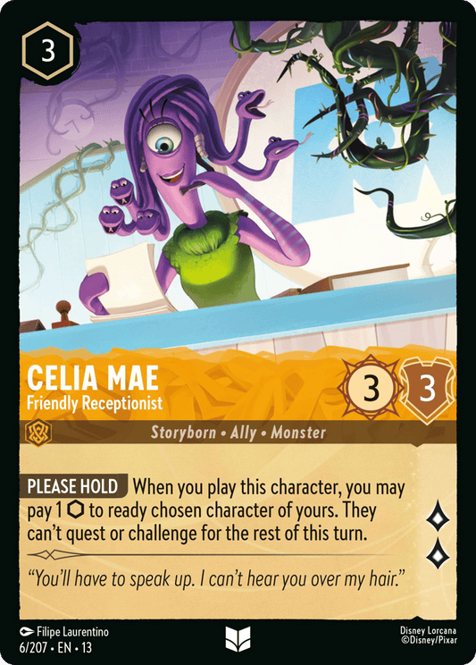 Celia Mae - Friendly Receptionist 006/207 — Disney Lorcana Attack of the Vine! English non-foil card front