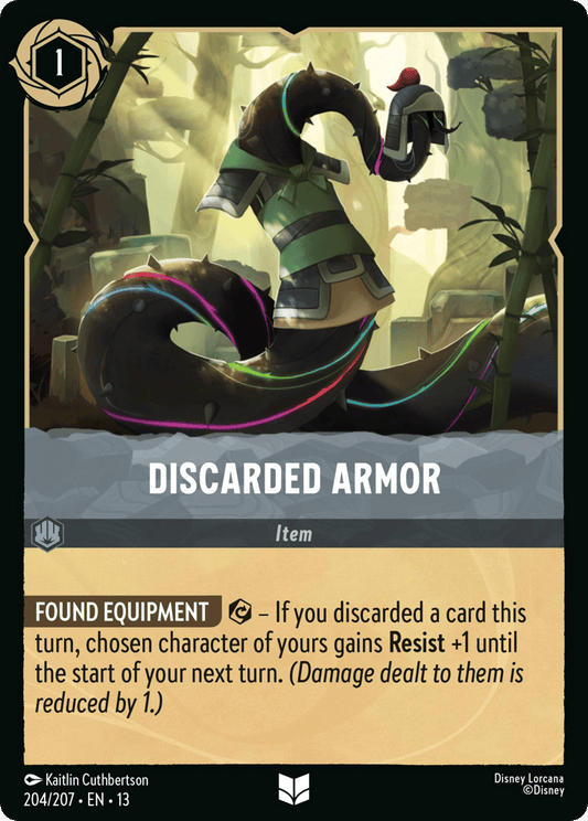 Discarded Armor 204/207 — Disney Lorcana Attack of the Vine! English non-foil card front