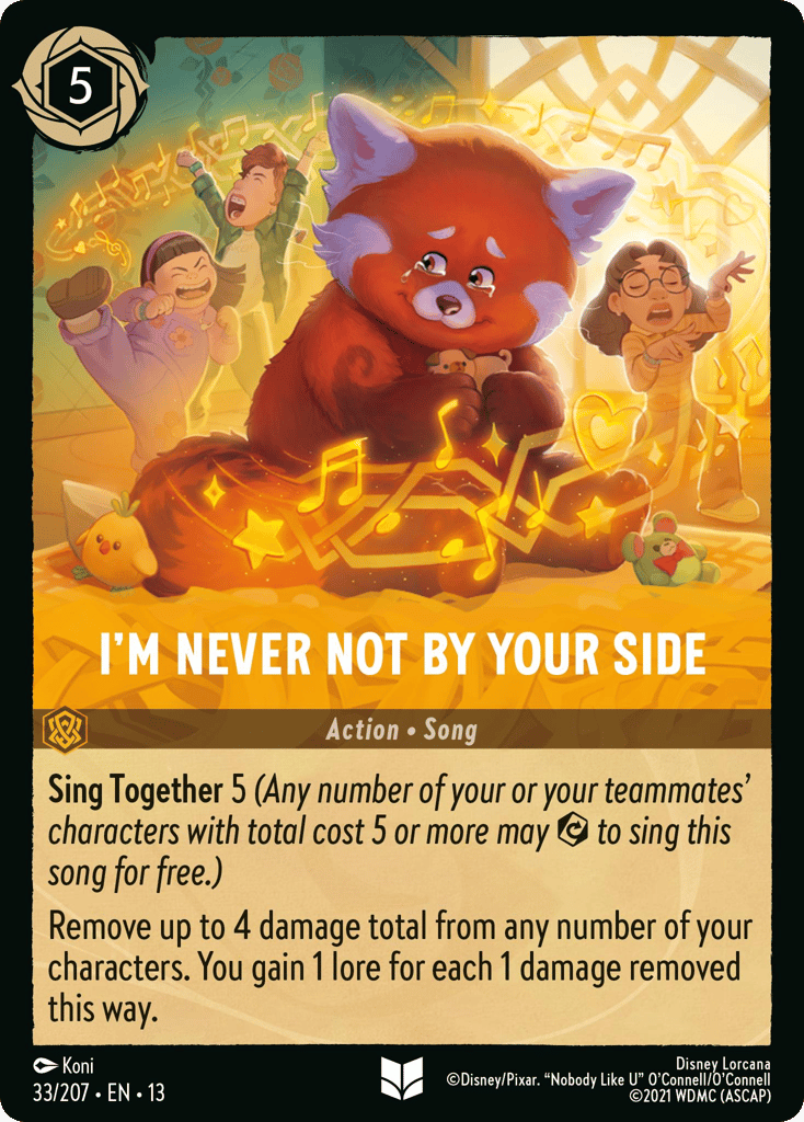 I'm Never Not by Your Side 033/207 — Disney Lorcana Attack of the Vine! English non-foil card front