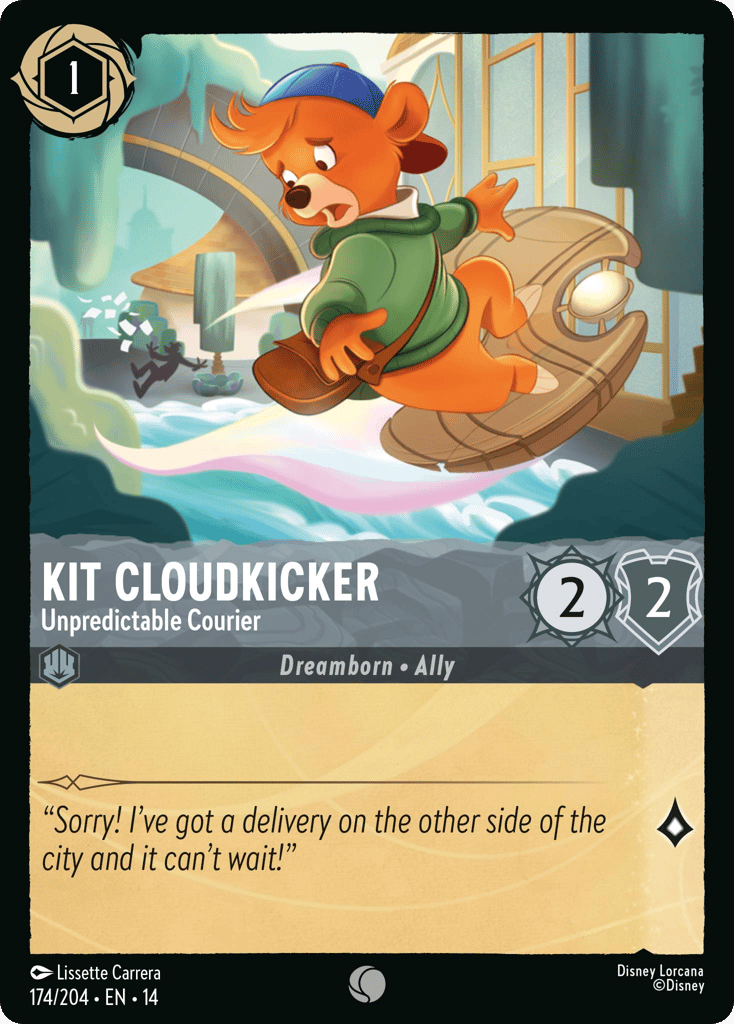 Kit Cloudkicker - Unpredictable Courier 174/204 – Disney Lorcana Hyperia City – Non-Foil card artwork