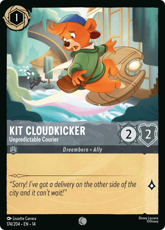 Kit Cloudkicker - Unpredictable Courier 174/204 – Disney Lorcana Hyperia City – Non-Foil card artwork