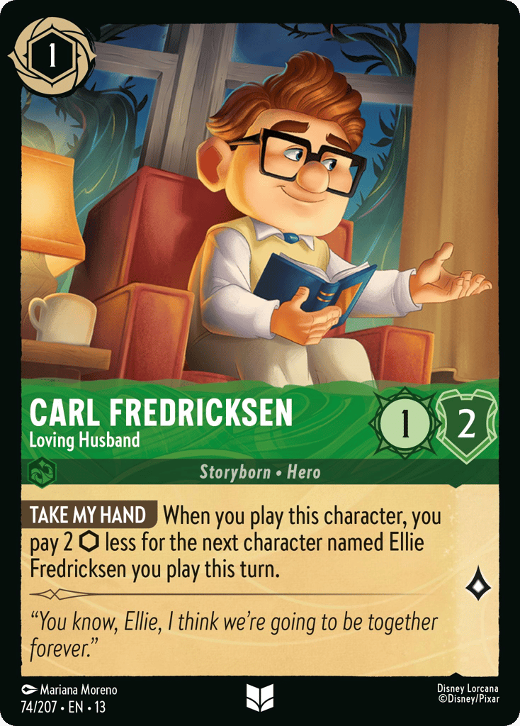 Carl Fredricksen - Loving Husband 074/207 — Disney Lorcana Attack of the Vine! English non-foil card front