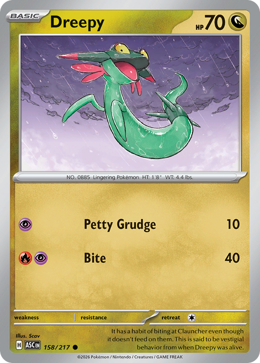 Dreepy 158/217 - Pokemon Ascended Heroes Non-Holo - card front