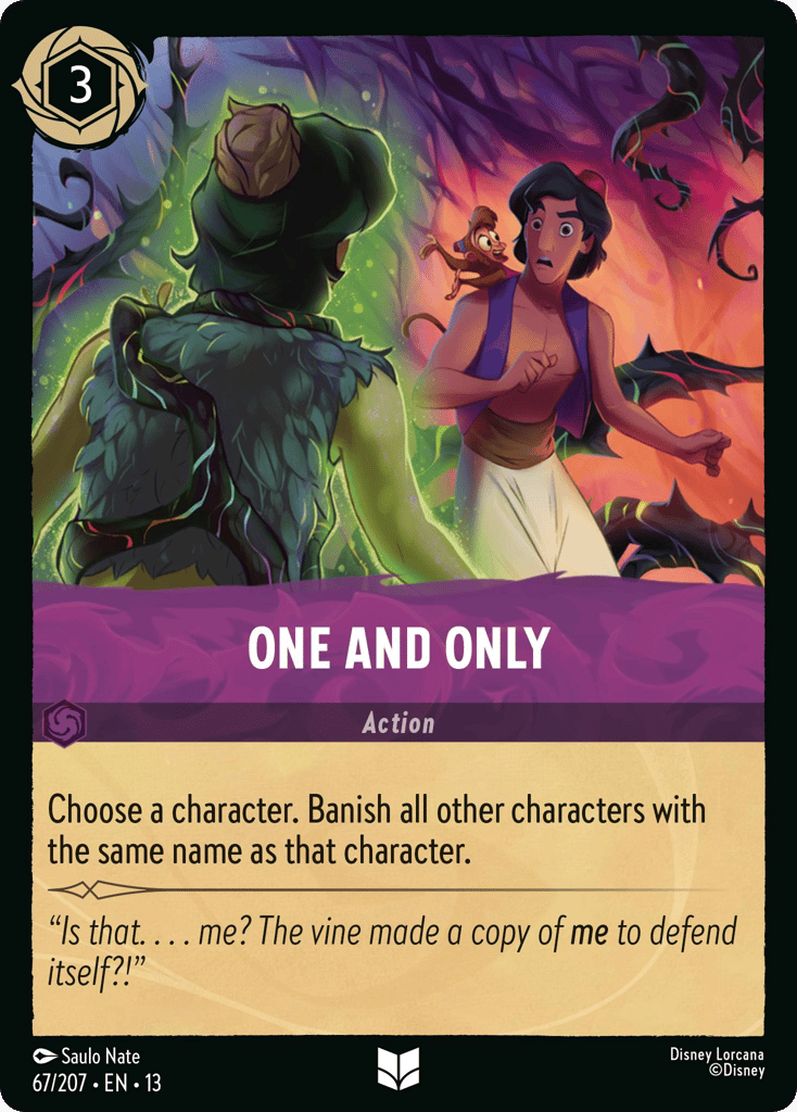 One and Only 067/207 — Disney Lorcana Attack of the Vine! English non-foil card front
