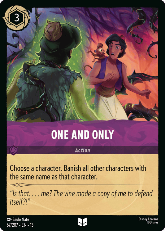 One and Only 067/207 — Disney Lorcana Attack of the Vine! English non-foil card front