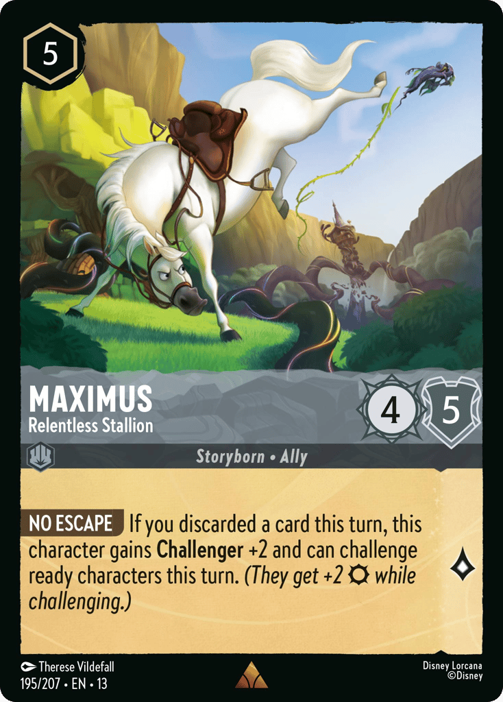 Maximus - Relentless Stallion 195/207 — Disney Lorcana Attack of the Vine! English non-foil card front