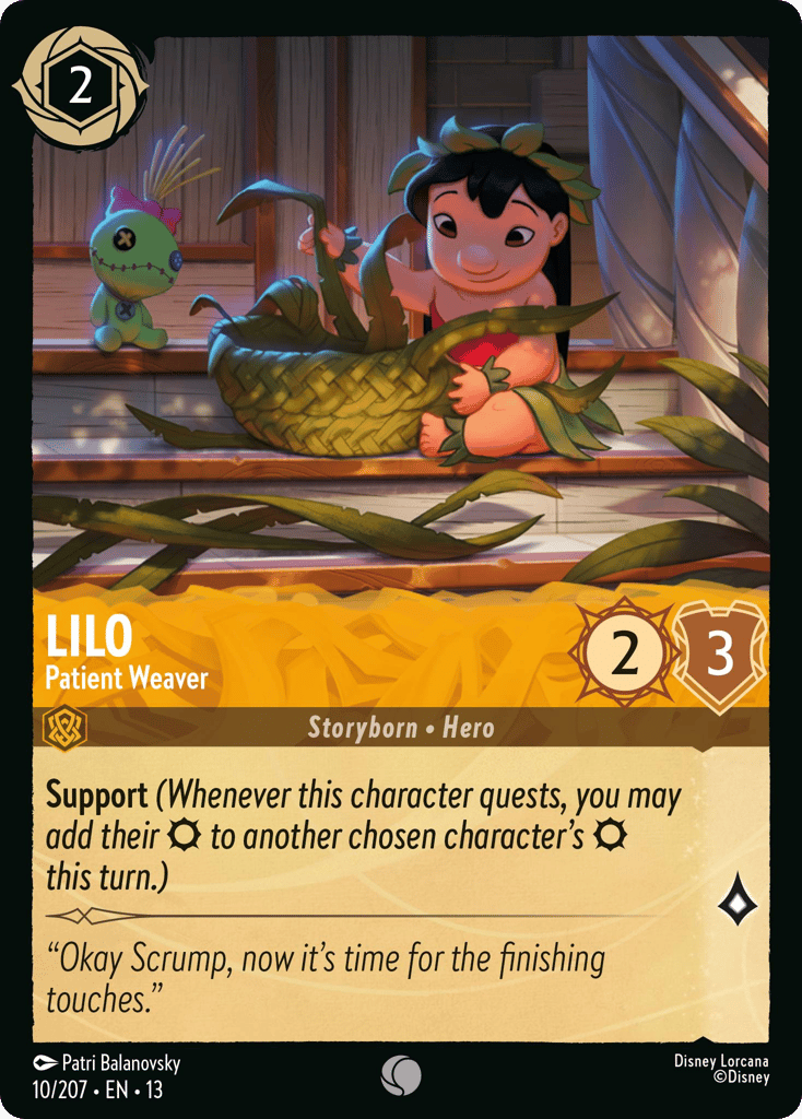 Lilo - Patient Weaver 010/207 — Disney Lorcana Attack of the Vine! non-foil English card