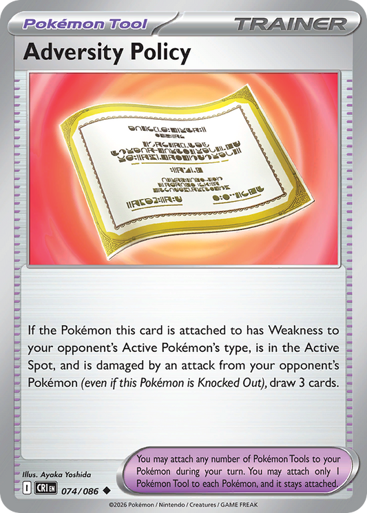 Adversity Policy 074/086 – Pokémon Chaos Rising – Regular