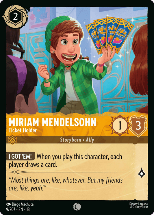 Miriam Mendelsohn - Ticket Holder 009/207 — Disney Lorcana Attack of the Vine! English non-foil card front