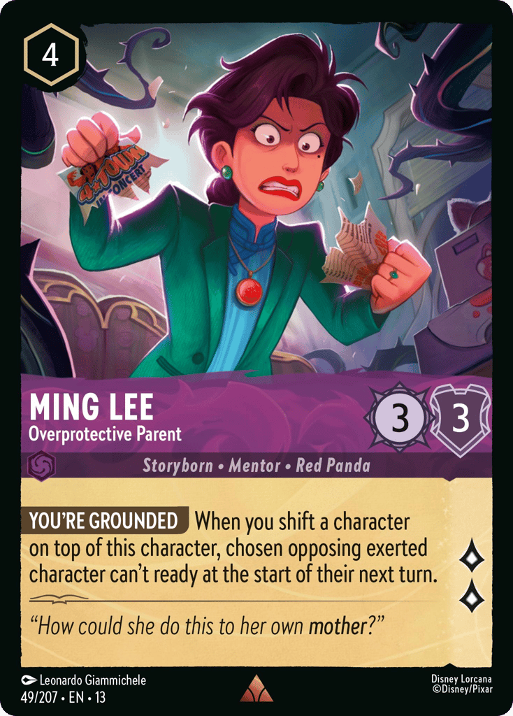 Ming Lee - Overprotective Parent 049/207 — Disney Lorcana Attack of the Vine! English non-foil card front
