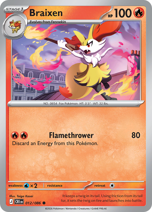 Braixen 012/086 – Pokémon Chaos Rising – Regular