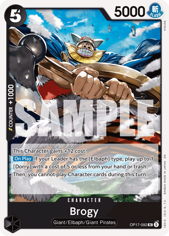 Brogy OP17-092 Uncommon Non-Foil – One Piece OP17 The World’s Strongest Warriors