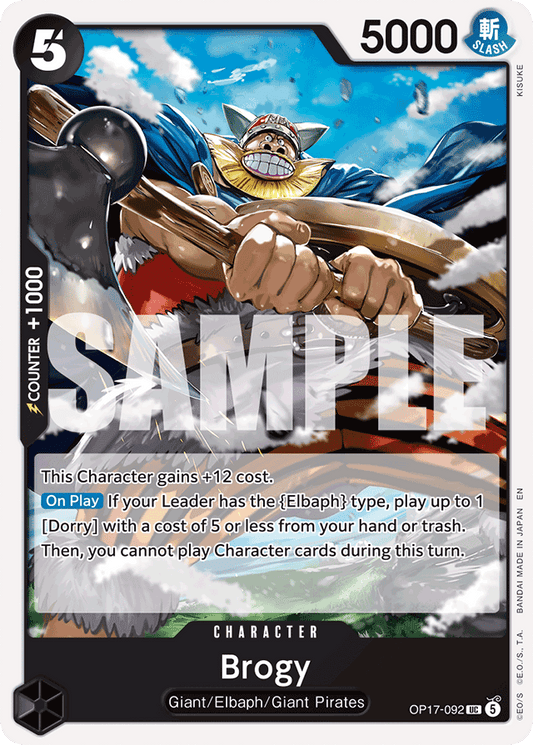 Brogy OP17-092 Uncommon Non-Foil – One Piece OP17 The World’s Strongest Warriors
