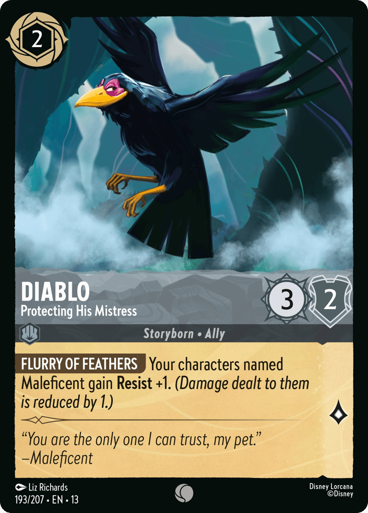 Diablo - Protecting His Mistress 193/207 — Disney Lorcana Attack of the Vine! English non-foil card front
