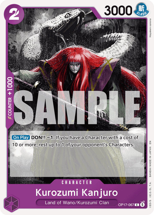 Kurozumi Kanjuro OP17-067 Common Non-Foil – One Piece OP17 The World’s Strongest Warriors