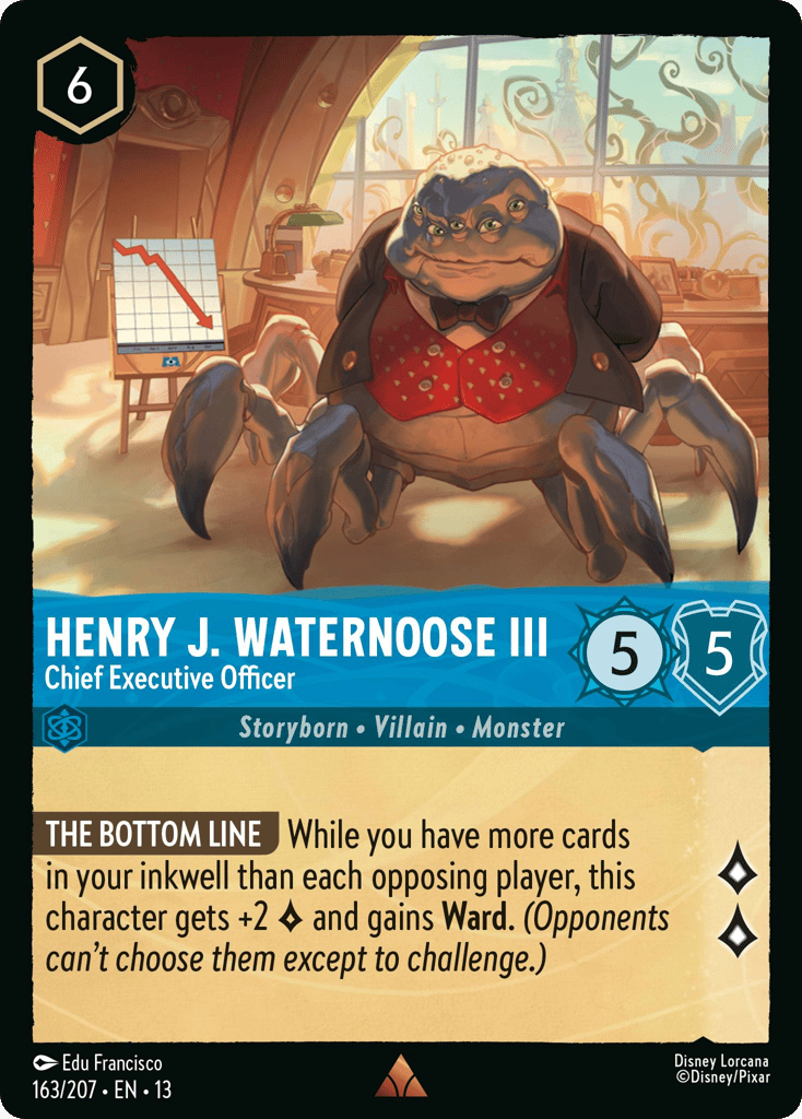 Henry J. Waternoose III - Chief Executive Officer 163/207 — Disney Lorcana Attack of the Vine! English non-foil card front