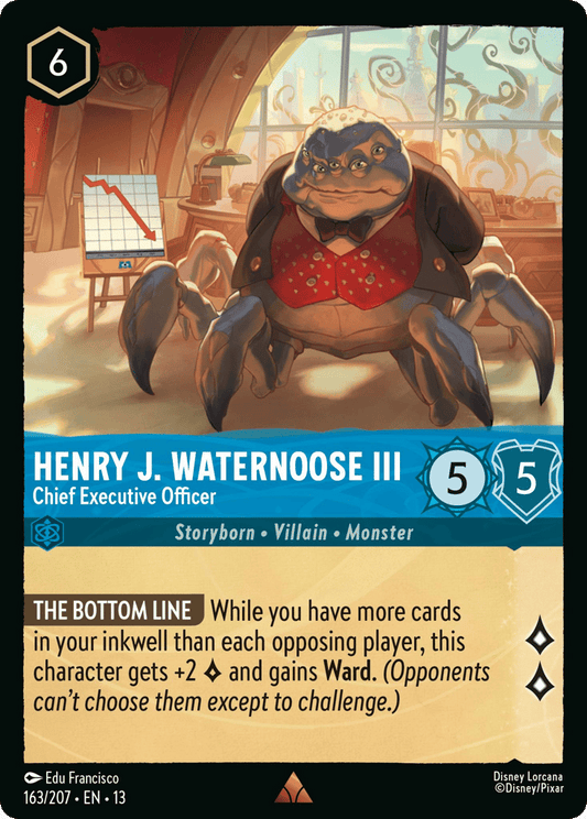 Henry J. Waternoose III - Chief Executive Officer 163/207 — Disney Lorcana Attack of the Vine! English non-foil card front