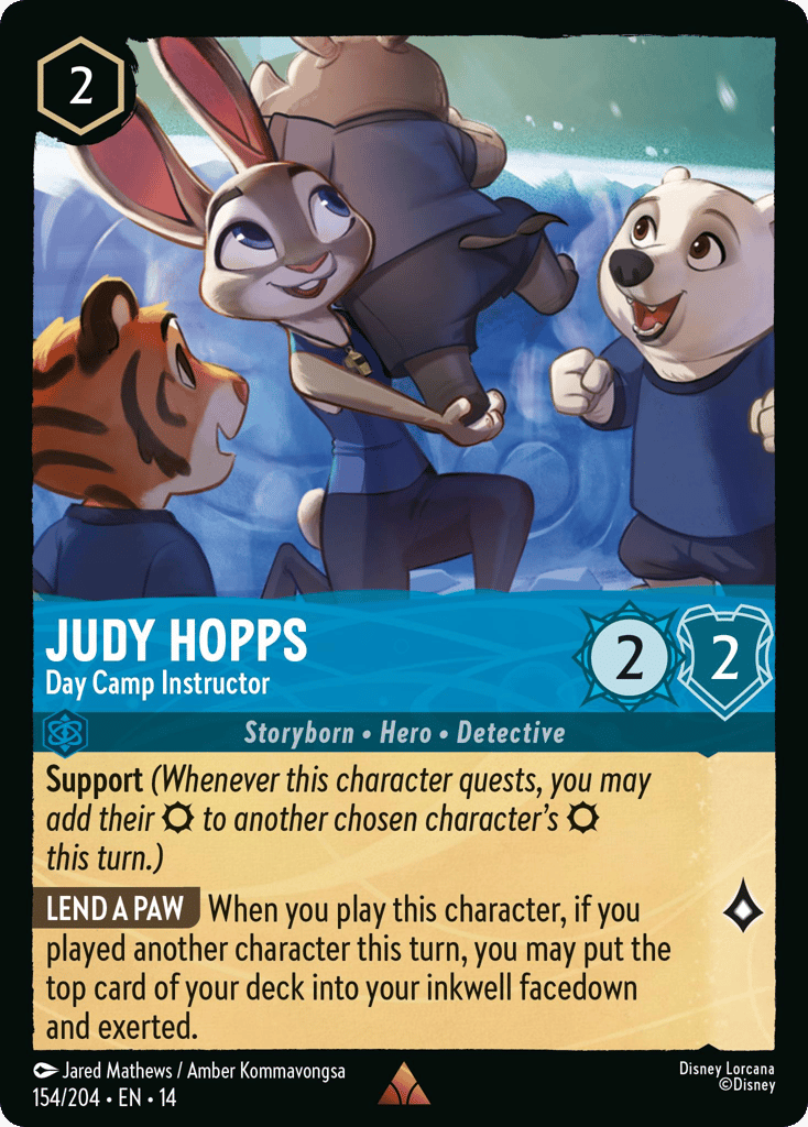 Judy Hopps - Day Camp Instructor 154/204 – Disney Lorcana Hyperia City – Non-Foil card artwork