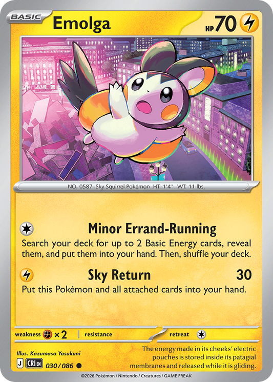 Emolga 030/086 – Pokémon Chaos Rising – Regular