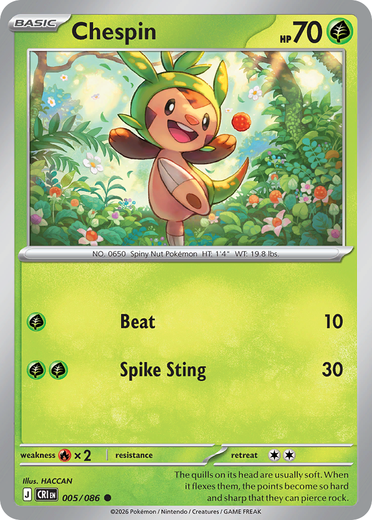Chespin 005/086 – Pokémon Chaos Rising – Regular