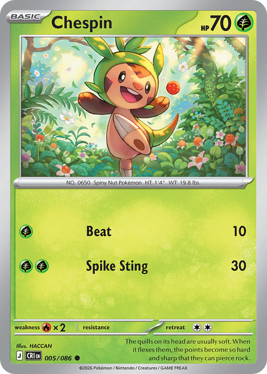 Chespin 005/086 – Pokémon Chaos Rising – Regular
