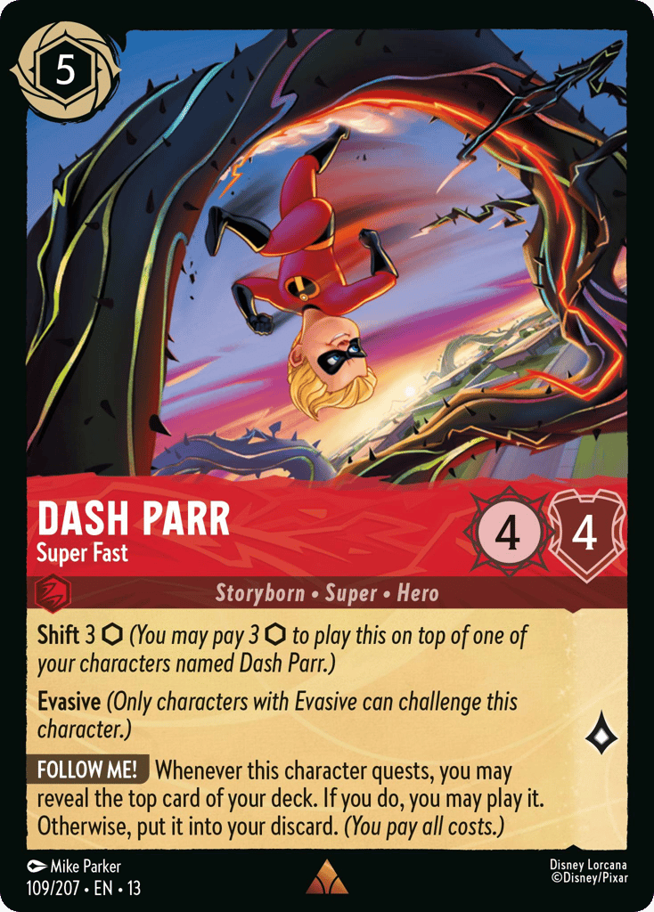 Dash Parr - Super Fast 109/207 — Disney Lorcana Attack of the Vine! non-foil English card