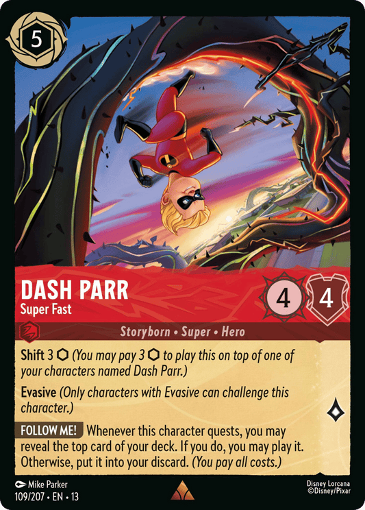Dash Parr - Super Fast 109/207 — Disney Lorcana Attack of the Vine! non-foil English card