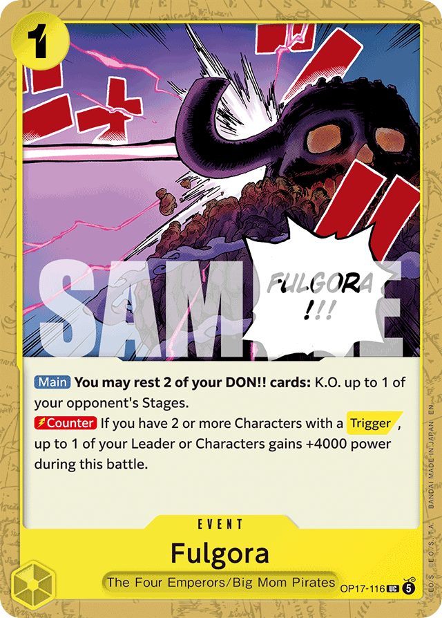 Fulgora OP17-116 Uncommon Non-Foil – One Piece OP17 The World’s Strongest Warriors