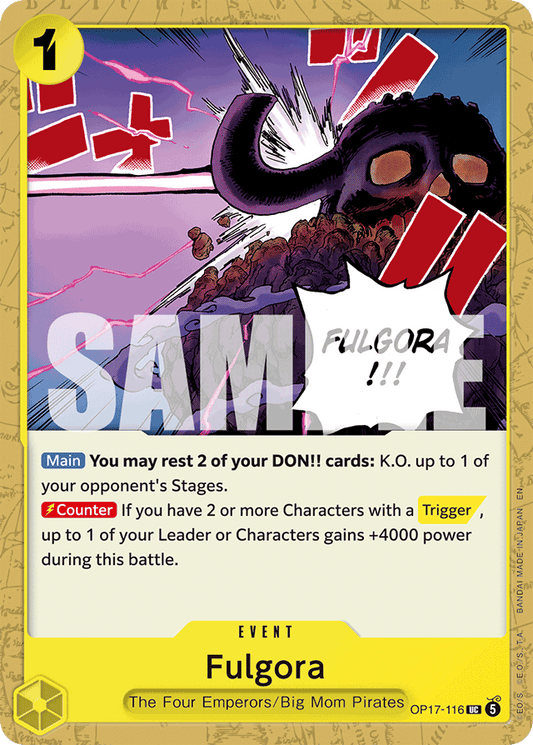 Fulgora OP17-116 Uncommon Non-Foil – One Piece OP17 The World’s Strongest Warriors
