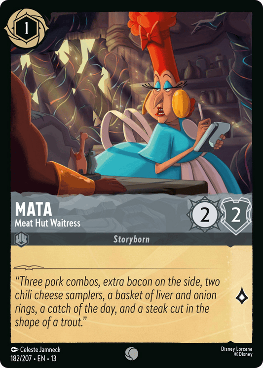 Mata - Meat Hut Waitress 182/207 — Disney Lorcana Attack of the Vine! English non-foil card front