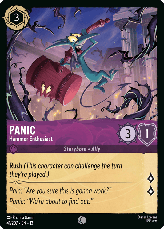 Panic - Hammer Enthusiast 041/207 — Disney Lorcana Attack of the Vine! English non-foil card front